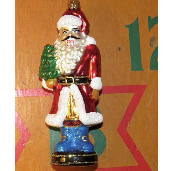Impuls Santa Nutcracker Ornament, Mouth Blown, Hand Painted, NEW - Picture 3 of 7